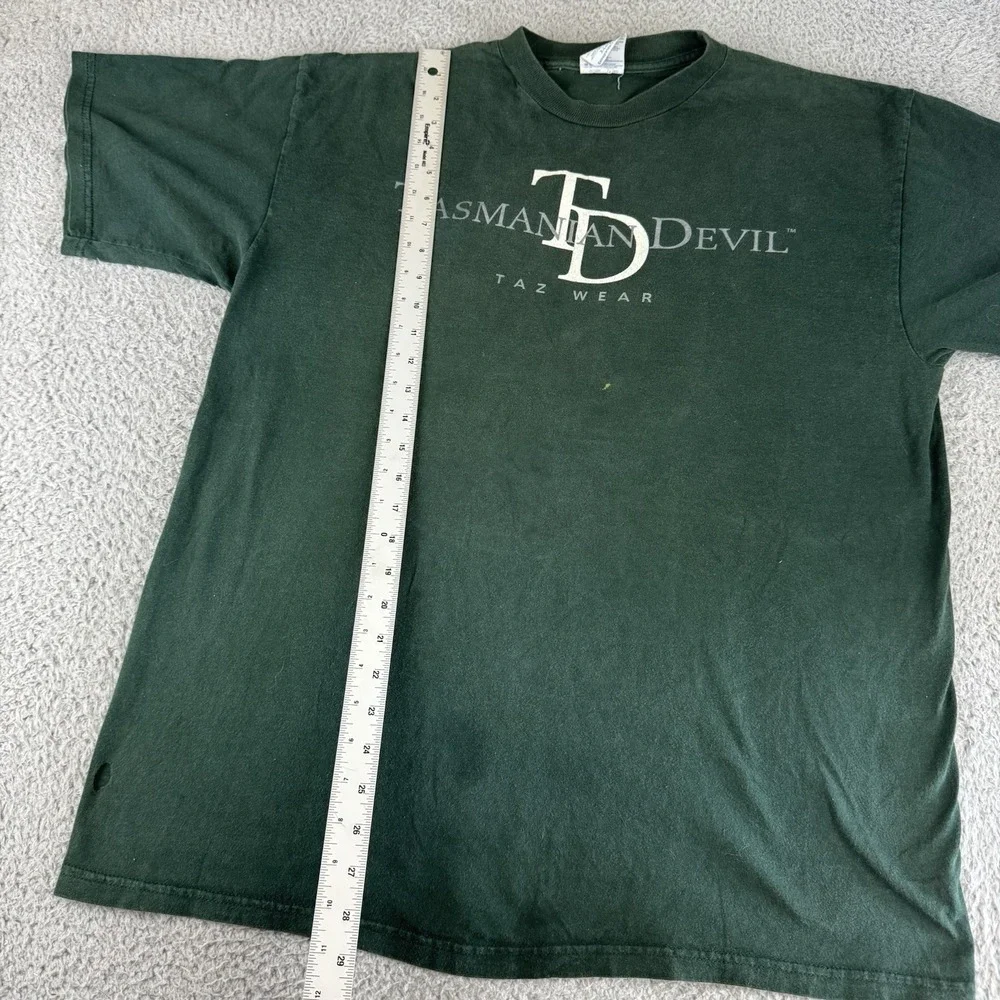 Taz Wear Shirt Tasmanian Devil Looney Tunes‎ 90s Tultex Men's Size Xl Green